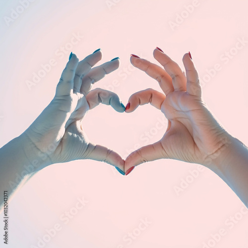 Two hands making a heart sh...
