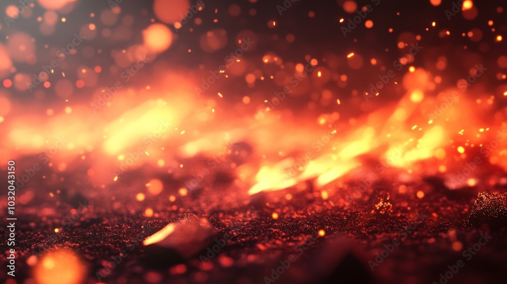 Fiery Embers: A Captivating Blaze of Glowing Particles Fiery Embers: A Captivating Blaze of Glowing Particles