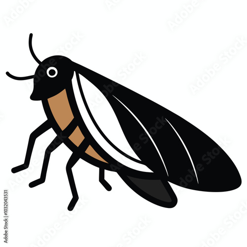 Solid color Treehopper animal vector design