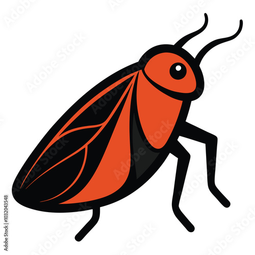 Solid color Treehopper animal vector design