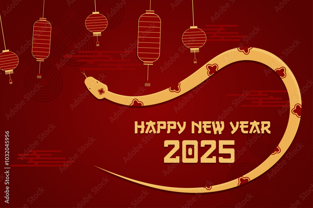 Fototapeta premium Chinese new year 2025 background.