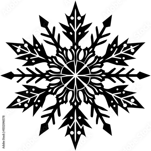 black and white snowflake