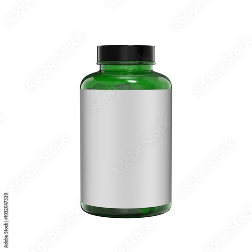 food supplement bottle mockup 3d render