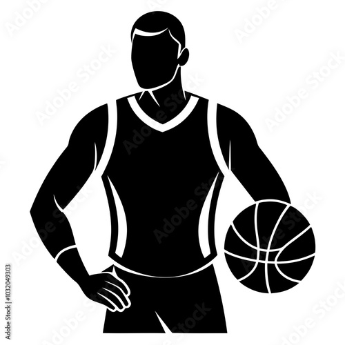 Basketball Player Silhouette vector illustration