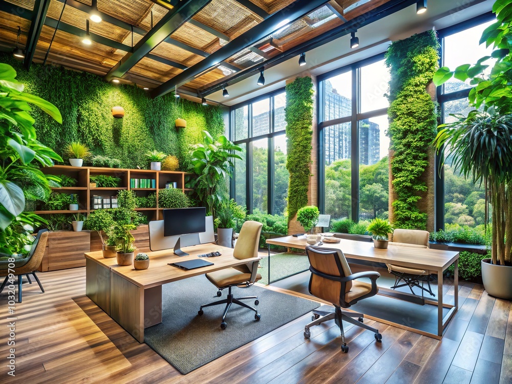 Biophilic Design Office Spaces: Embracing Green Walls and Natural Light for Enhanced Well-Being and Productivity in Modern Work Environments Biophilic Design Office Spaces: Embracing Green Walls and Natural Light for Enhanced Well-Being and Productivity in Modern Work Environments