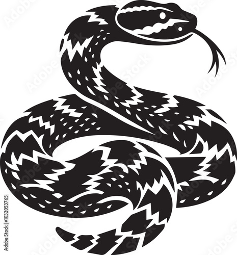 rattlesnake silhouette vector