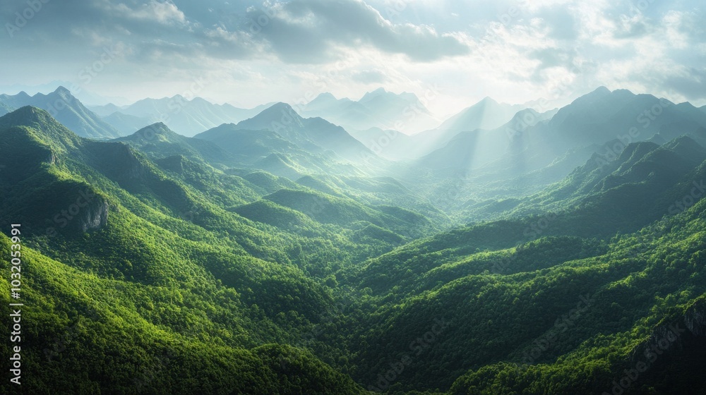Verdant mountains panorama. Invites exploration of serene landscapes. Majestic nature view. Verdant mountains panorama. Invites exploration of serene landscapes. Majestic nature view.