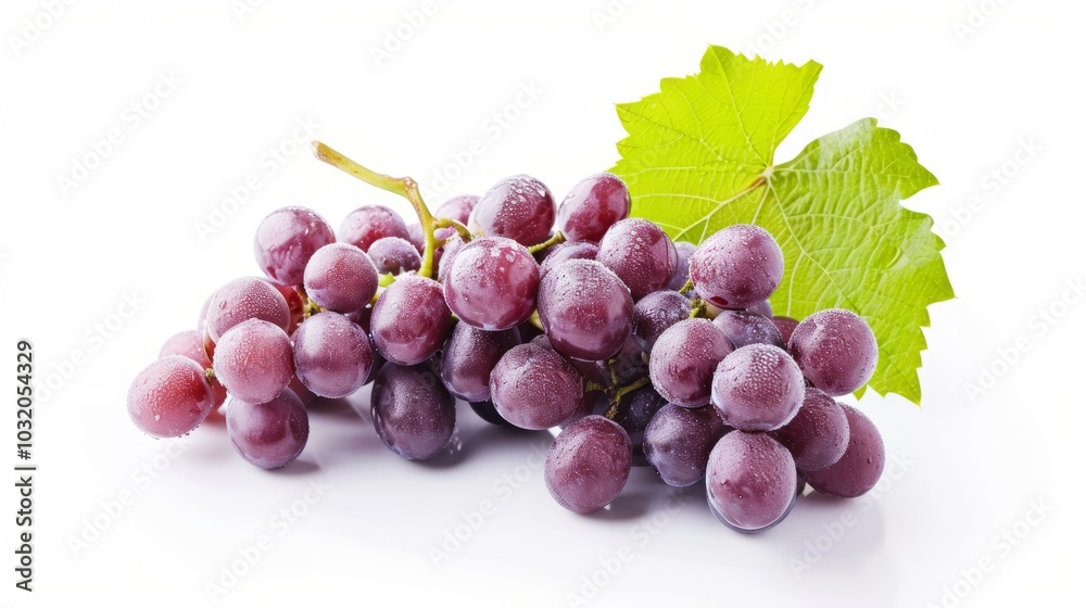 Gorgeous Grape Cluster Showcased in Captivating White Space -- Gorgeous Grape Cluster Showcased in Captivating White Space --
