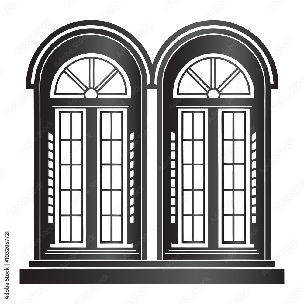 Door fabrication frame icon black and white stock image photo generated Ai Door fabrication frame icon black and white stock image photo generated Ai