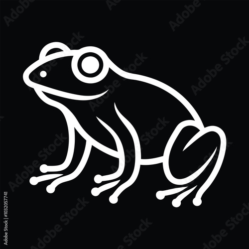 Solid color Tree Frog animal vector design