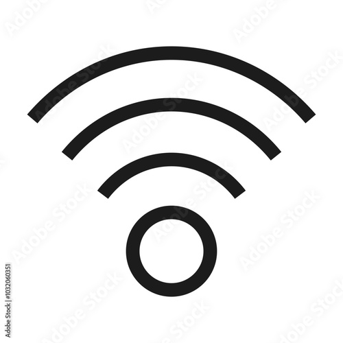 Wifi signal flat icon isolated vector illustration