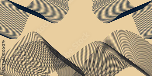 Abstract background with wavy lines.