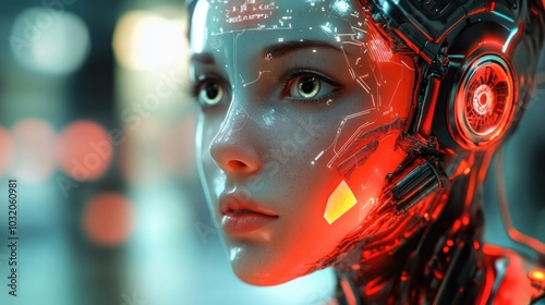 Futuristic Robot Woman