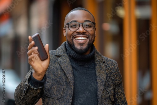 Happy african american man touching hugging his brand-new auto cherfully buying vehicle in auto dealership, Generative AI photo