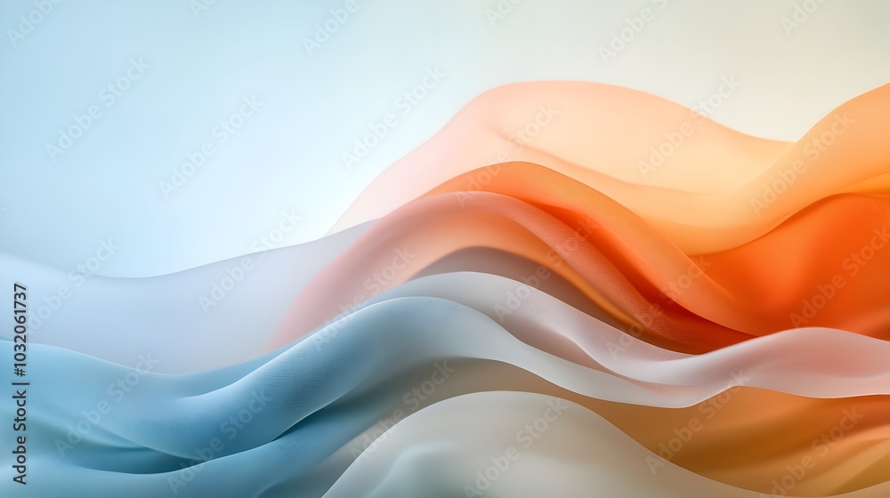 Obraz premium Soft and Delicate Pastel Rainbow Gradient Background with Smooth Color Transitions Capturing a Serene and Soothing Ambiance