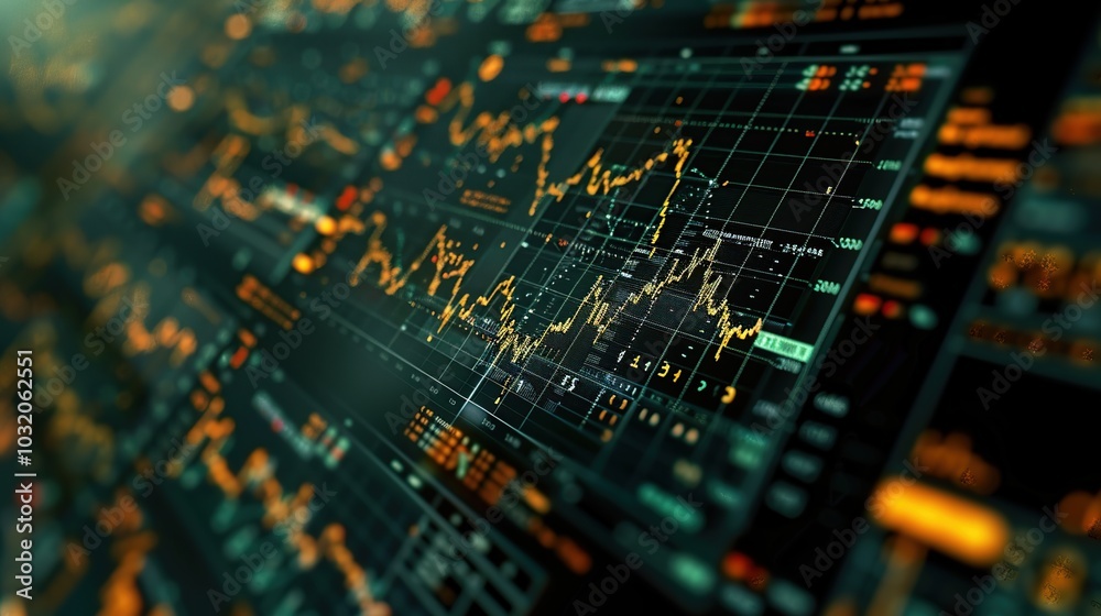 Stock Market Data on Screen Stock Market Data on Screen