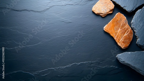 Moody Dark Slate Textured Background with Rough Natural Patterns Weathered Grungy Minimalist Abstract Surface Composition