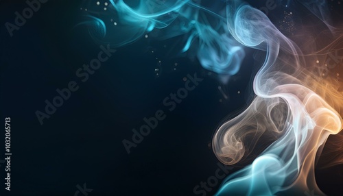 background art with smoke and empty space for text