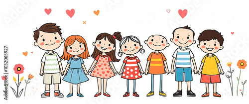 Children's drawing funny character cartoon tyle