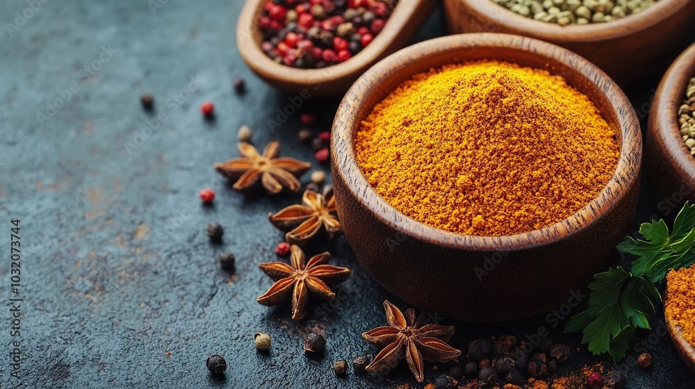 a small bowl filled with cumin, arranged aesthetically a small bowl filled with cumin, arranged aesthetically