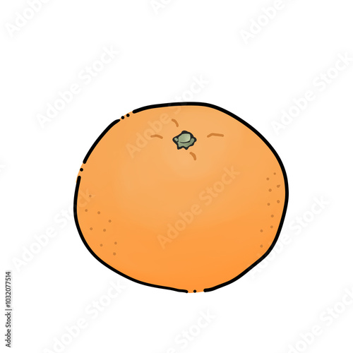 シンプルなみかんのイラスト