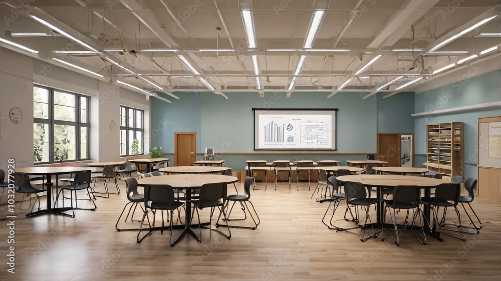 Fototapeta premium Modern School Classroom