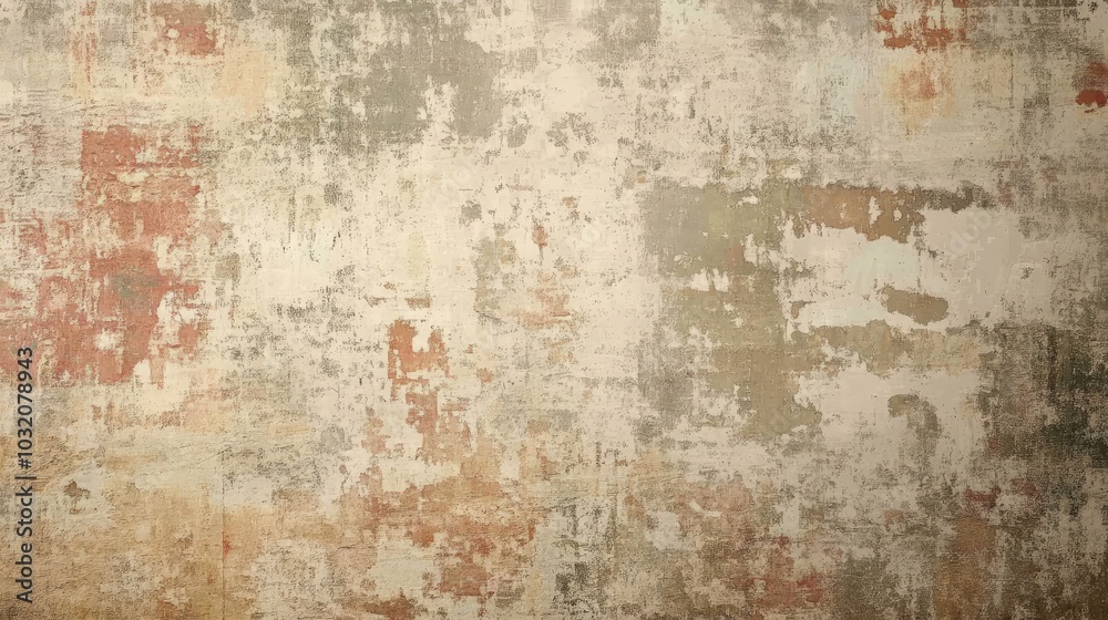 Obraz premium Weathered Concrete Wall with Rustic Texture and Earthy Tones