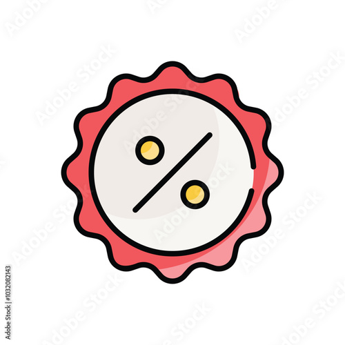 Shopaholic Badge vector icon