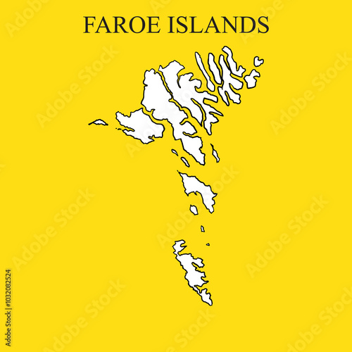 Vintage Map of Faroe Islands. Hand drawn. vector