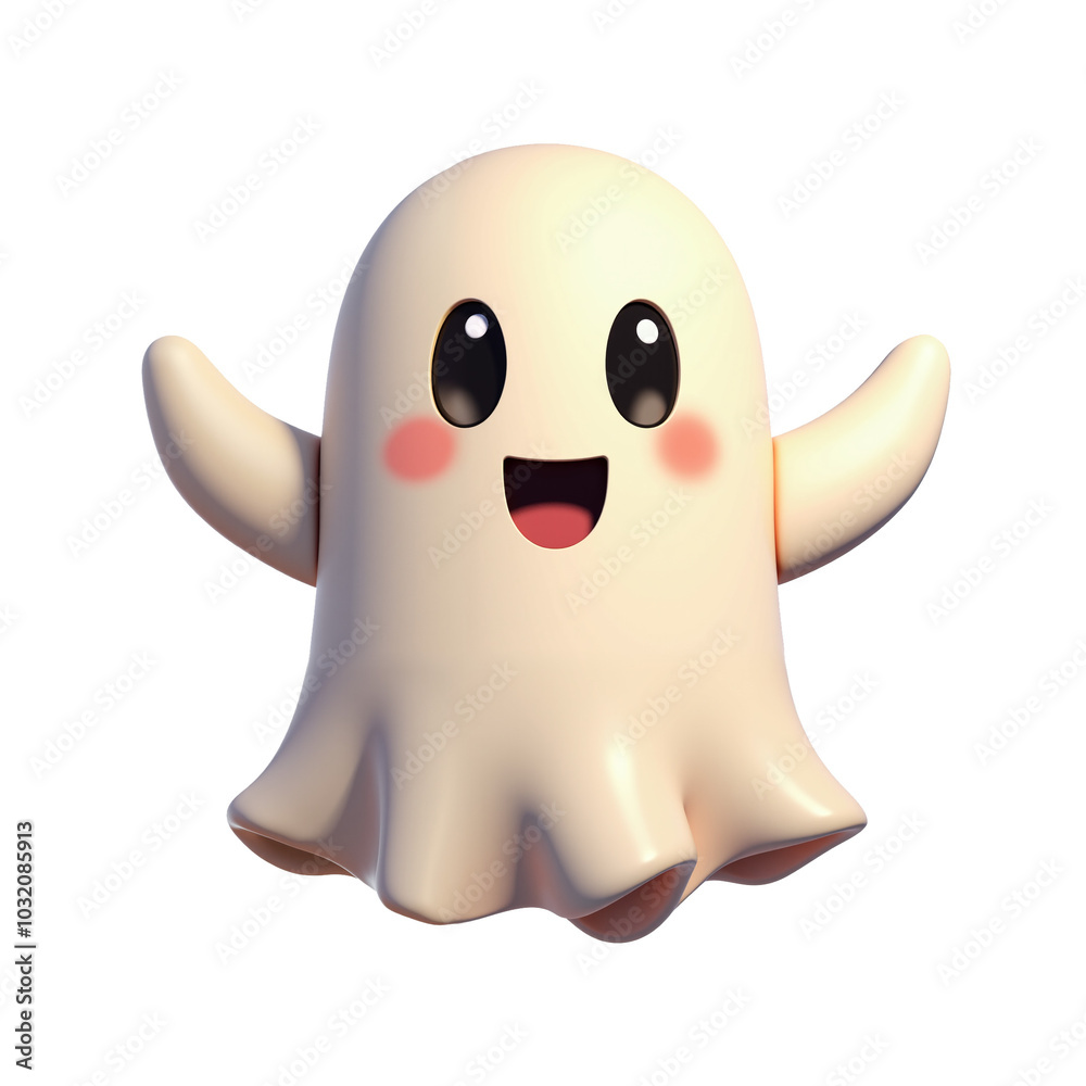White ghost. Cute isolated cartoon illustration for halloween in png format. White ghost. Cute isolated cartoon illustration for halloween in png format.