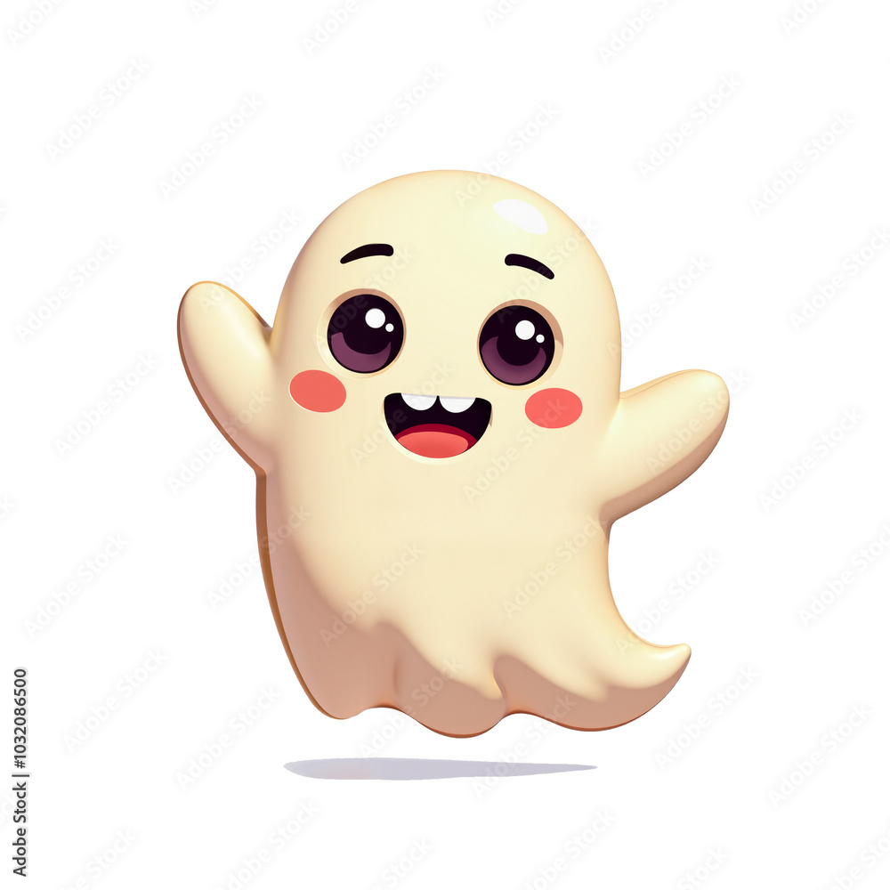 White ghost. Cute isolated cartoon illustration for halloween in png format. White ghost. Cute isolated cartoon illustration for halloween in png format.