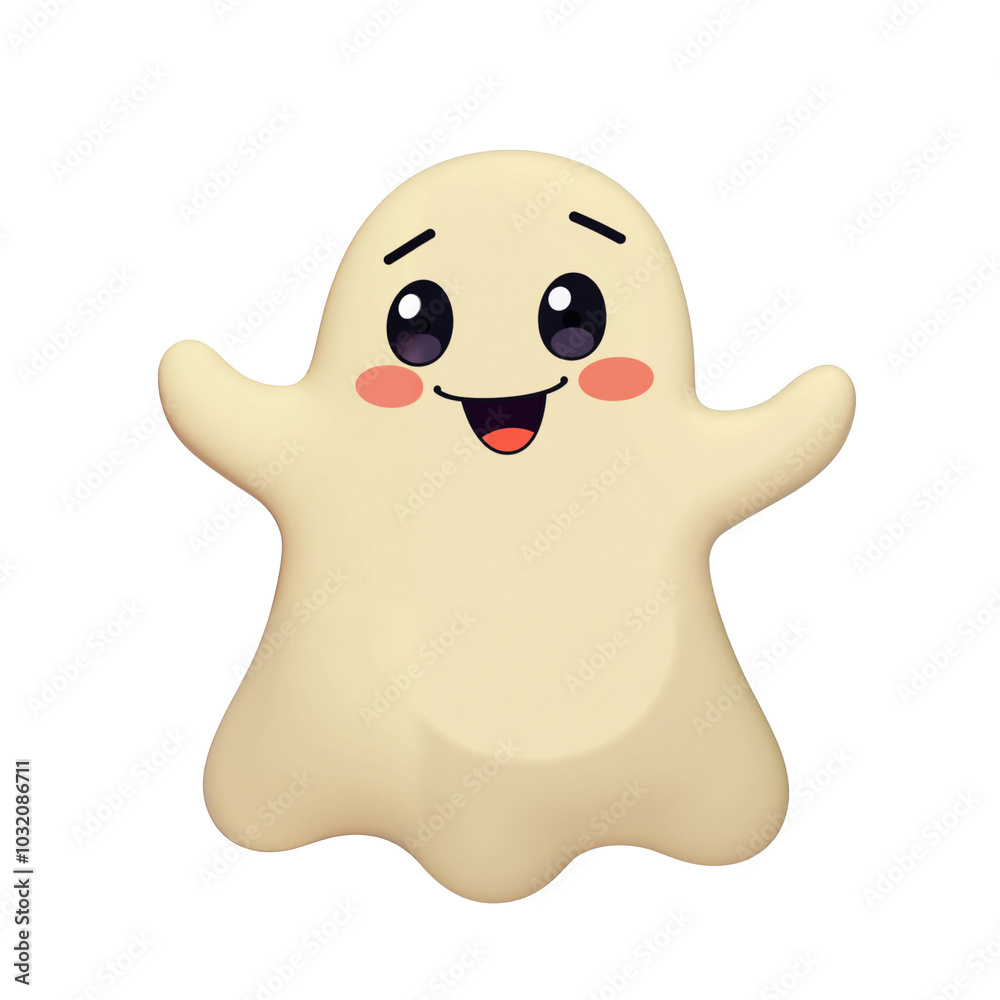 White ghost. Cute isolated cartoon illustration for halloween in png format. White ghost. Cute isolated cartoon illustration for halloween in png format.
