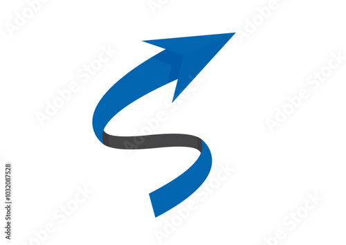 logo de flèche en forme de lette S