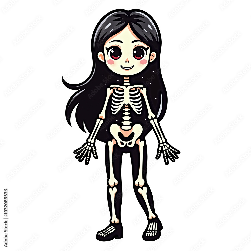 skeleton. cute halloween characters isolated PNG with no background in cartoon style skeleton. cute halloween characters isolated PNG with no background in cartoon style