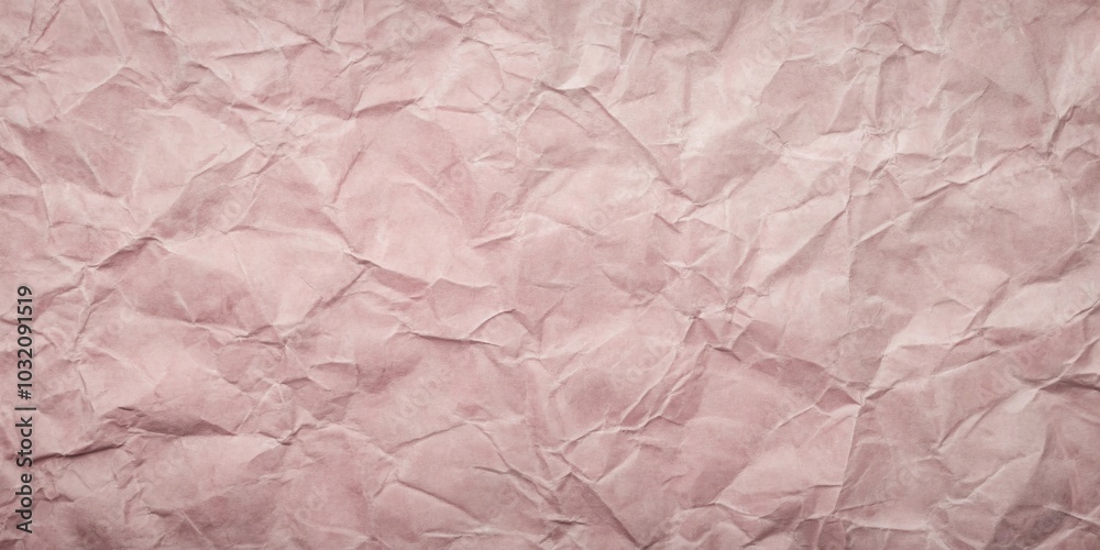 Fototapeta premium Abstract Texture of a Softly Crinkled Paper Surface in Subtle Blush Tones