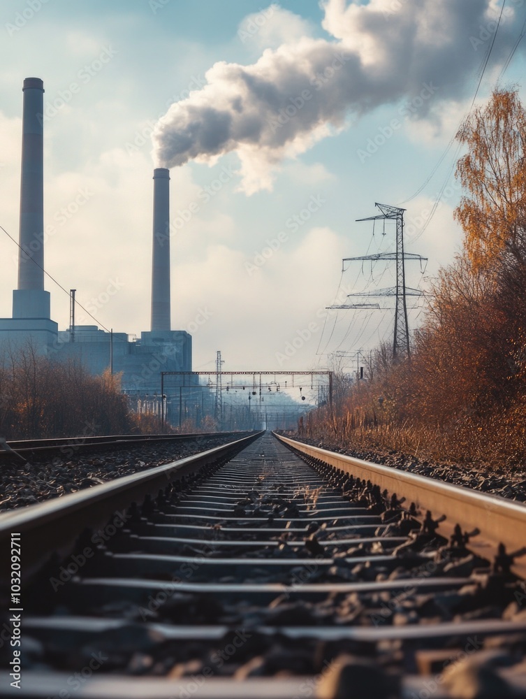 Fototapeta premium Rural Industrial Scene