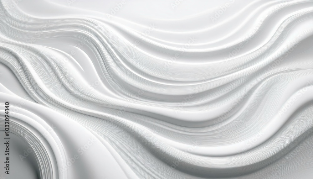 New Abstract curved shapes in soft colors. Converging lines.