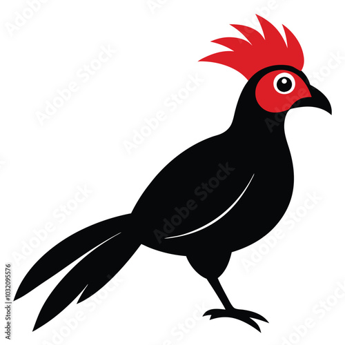 Solid color Turaco animal vector design