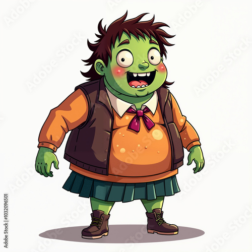 Wallpaper Mural Cute isolated zombie PNG with no background for halloween cartoon illustration Torontodigital.ca
