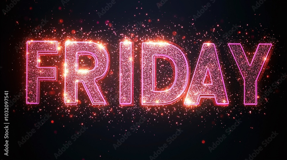 Pink glowing glittering and sparkling lighting 3d text Pink glowing glittering and sparkling lighting 3d text