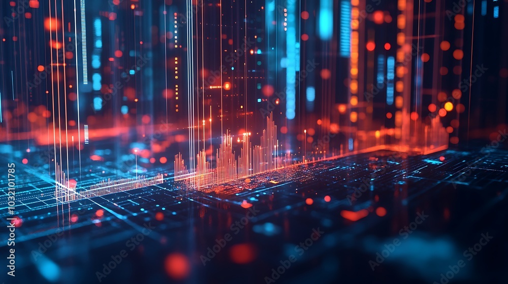 Futuristic Global Grid with Light Trails and Pulsing Nodes neon color Image Futuristic Global Grid with Light Trails and Pulsing Nodes neon color Image