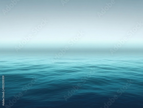 Tranquil ocean view, peaceful sea horizon, calming aqua waves, serene water scene, relaxing marine landscape