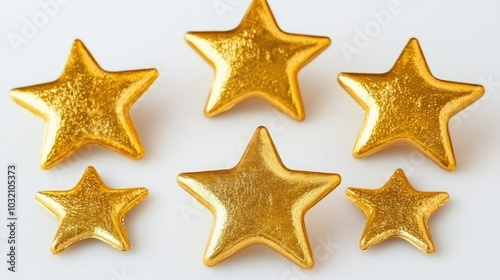 Golden Stars for Product Ratings Showcasing Excellence and Quality Generative AI