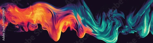 Vibrant Abstract Explosion of Colorful Swirls