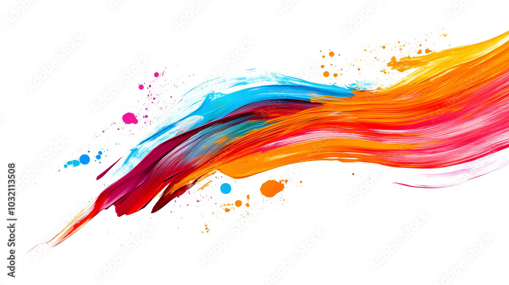 Vibrant Abstract Streaks, a lively illustration featuring colorful paint swirls on a clean white backdrop, ideal for creative projects and designs Vibrant Abstract Streaks, a lively illustration featuring colorful paint swirls on a clean white backdrop, ideal for creative projects and designs
