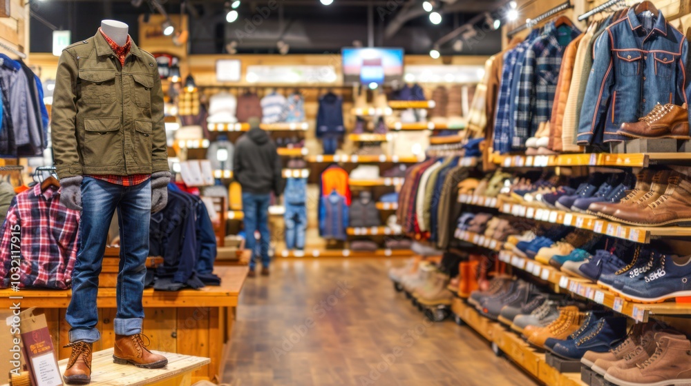 Mannequin Displaying Casual Outfit in a Clothing Store Mannequin Displaying Casual Outfit in a Clothing Store
