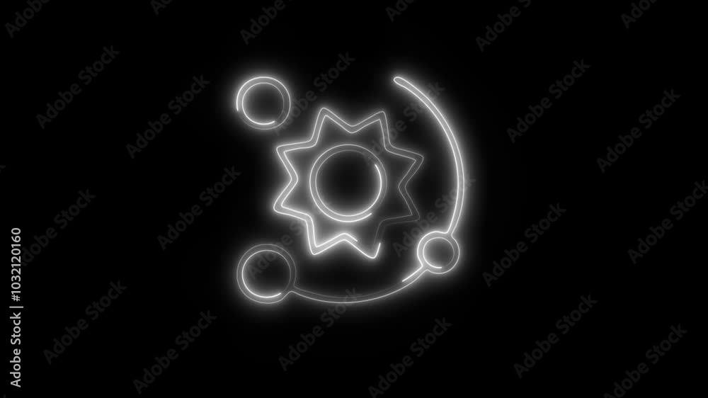 Glowing Sun Energy Icon in HD Video Neon Animation – Renewable Power and Solar Symbol on Black Background Glowing Sun Energy Icon in HD Video Neon Animation – Renewable Power and Solar Symbol on Black Background