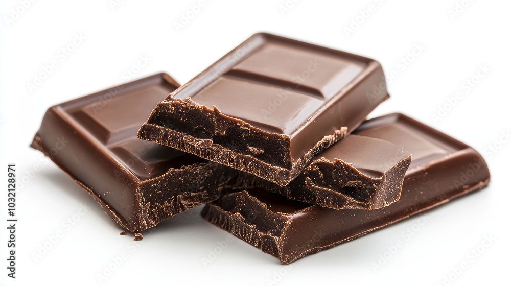 A chocolate wafer bar, all by itself, against a white backdrop. A chocolate wafer bar, all by itself, against a white backdrop.