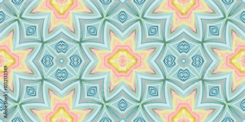 Abstract Kaleidoscope Geometry Psychedelic Art Pattern Background Wallpaper