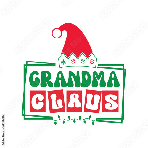 Grandma claus Svg Design